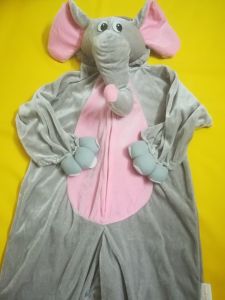 Kids Costumes to Hire - Elephant pink tummy Onesie